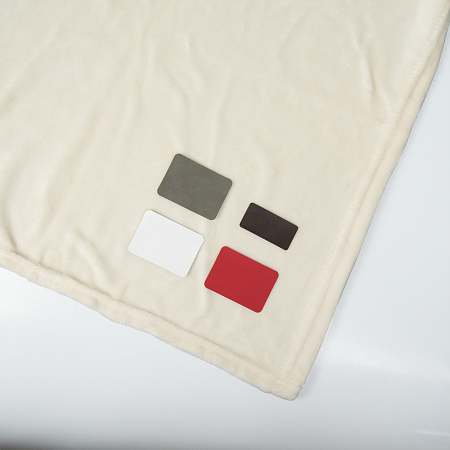 Шеврон Rectangle Cowhide размер 50*70 мм, белый, со скругленными углами