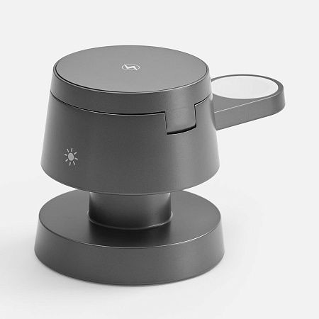 Станция беспроводной зарядки с подсветкой Lume, серая