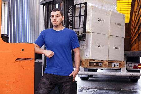 Футболка унисекс T-Bolka 180, темно-синяя, размер XXL