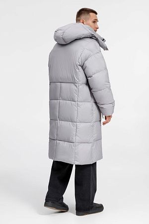Пуховик унисекс Kapsula, серый, размер XS/S