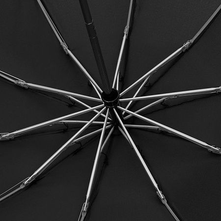 Зонт обратного сложения Norsken с фонариком, черный