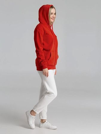 Толстовка на молнии с капюшоном Siverga Heavy 2.0, красная, размер S