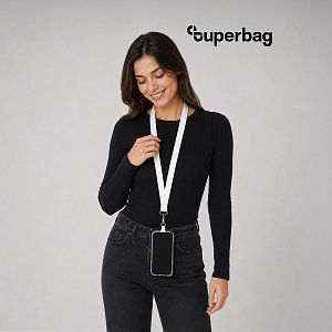 Лента для бейджа Flat, с карабином и держателем для телефона