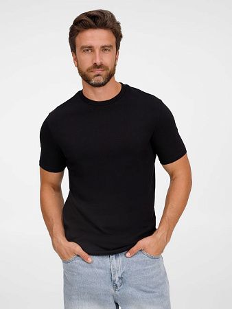 Футболка унисекс T-Bolka 180, черная, размер XXL