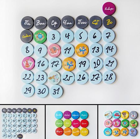 Вечный календарь на магнитах