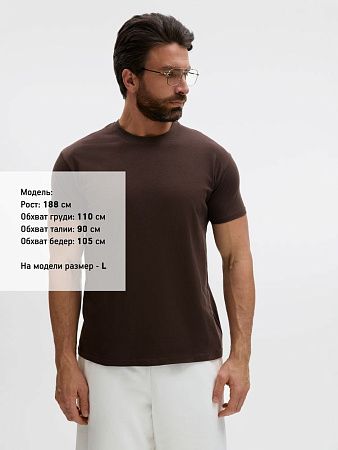 Футболка унисекс Regent 150, темно-коричневая (шоколад), размер XXL