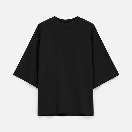 Футболка оверсайз унисекс T9, черная, размер XL/2XL