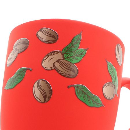 Кружка Elegante, софт-тач, 350мл, красная