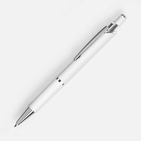 Ручка шариковая Chromos Soft Touch, белая