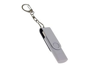 USB 3.0- флешка на 256 Гб с поворотным механизмом и дополнительным разъемом Type-C