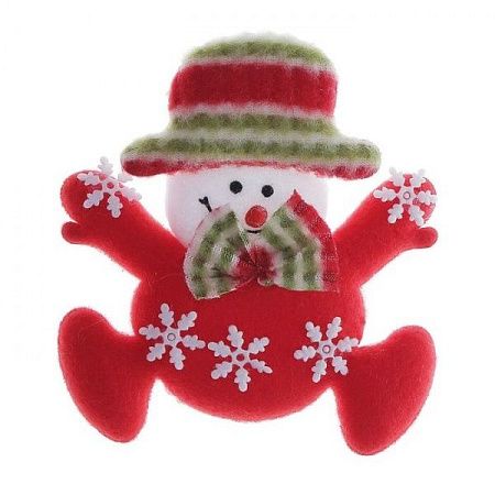 МЯГКИЙ МАГНИТ СНЕГОВИК СНЕЖИНКА 10 СМ 535394