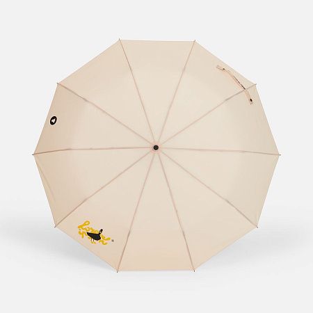 Зонт складной Cloudburst в подарочной упаковке, бежевый