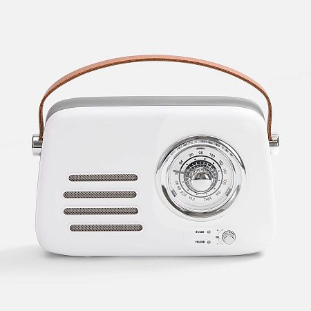Bluetooth-колонка с радио Retronica, белая