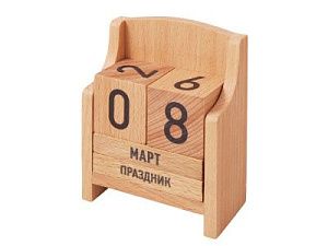 «Вечный» календарь из бука