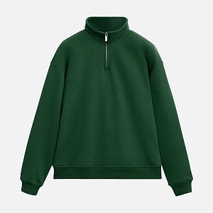 Толстовка на молнии унисекс Флоу (Flow), зеленая, размер 3XL/4XL