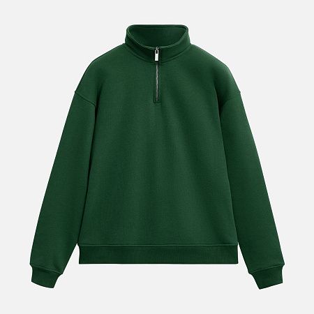 Толстовка на молнии унисекс Флоу (Flow), зеленая, размер XL/2XL