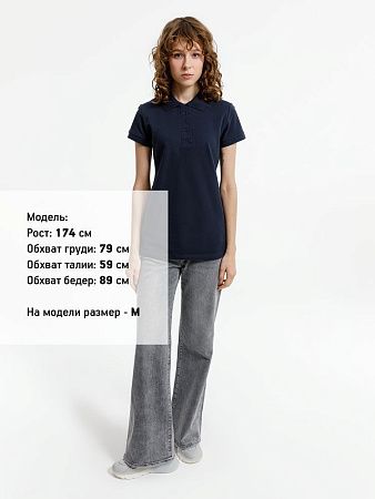 Рубашка поло женская Virma Premium Lady, темно-синяя, размер S