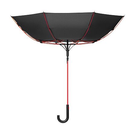 Зонт-трость Квантум (Quantum), черный/красный