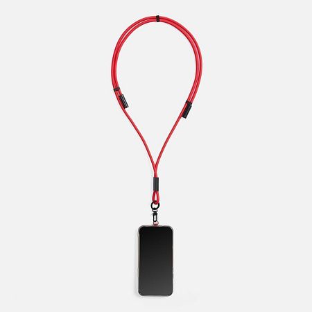 Кабель-ланьярд energyFlex Power Delivery 60 Вт, красный