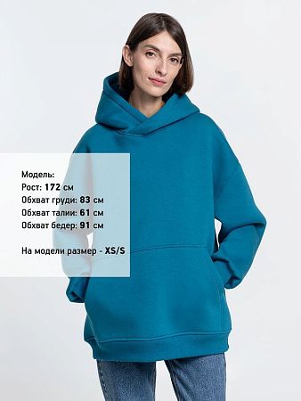 Худи Kulonga Oversize, бирюзовое, размер XS/S