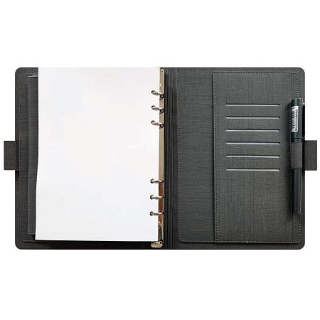 Ежедневник в суперобложке на кольцах Country Diplomat Rich А5+, недатированный, серый