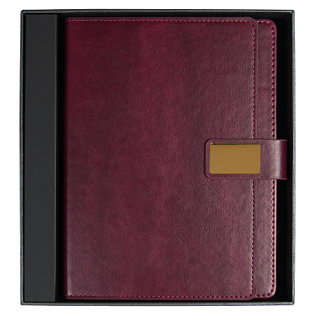 Ежедневник Alfa Brandy Business Edition B5 бордовый, в подарочной коробке