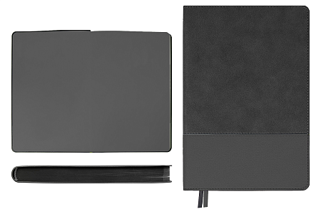 Ежедневник Flexy Treviso Nuba Sand Color Print Sample БЧ А5, серый/серый, недатированный, в гибкой обложке