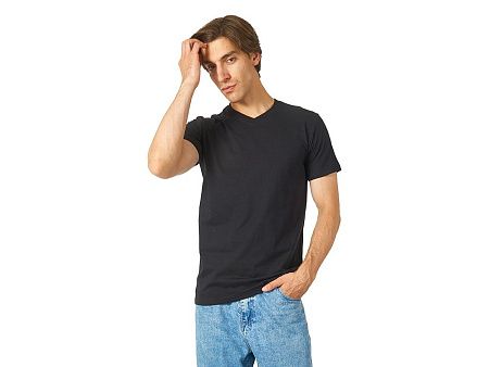 Футболка "Heavy Super Club" мужская с V-образным вырезом под нанесение