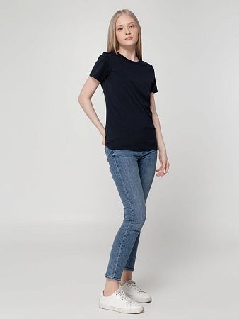 Футболка женская T-bolka Lady, темно-синяя, размер S