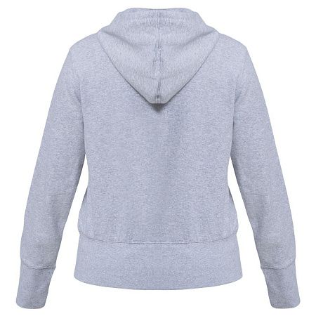 Толстовка женская Hooded Full Zip серый меланж, размер XXL