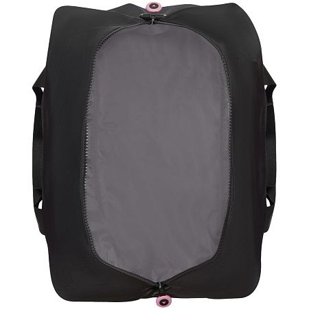 Сумка дорожная Compact Neon, черная с розовым