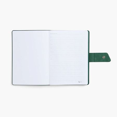 Ежедневник Boom, недатированный, черный с зеленым