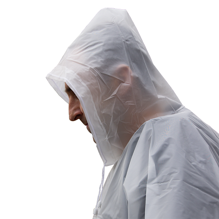 Дождевик пончо Budget туристический один размер, белый