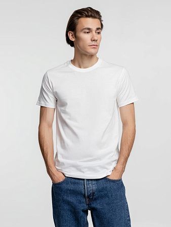 Футболка унисекс T-Bolka 160, белая (теплый оттенок), размер XS