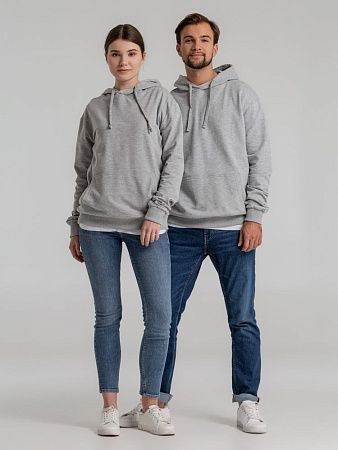 Толстовка с капюшоном Unit Kirenga, серый меланж, размер S