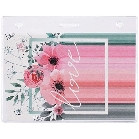 Карман для бейджа Lucid, горизонтальный, из фактурного ПВХ