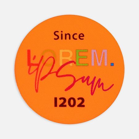 Наклейка тканевая Lunga Round, M, оранжевый неон