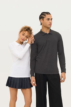 Рубашка поло женская с длинным рукавом Perfect LSL Women, белая, размер S