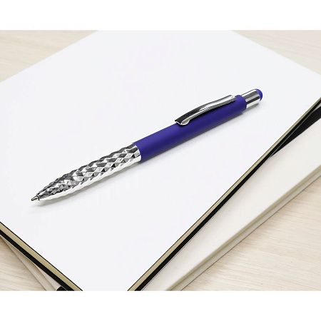 Ручка металлическая Party софт-тач, тёмно-синяя