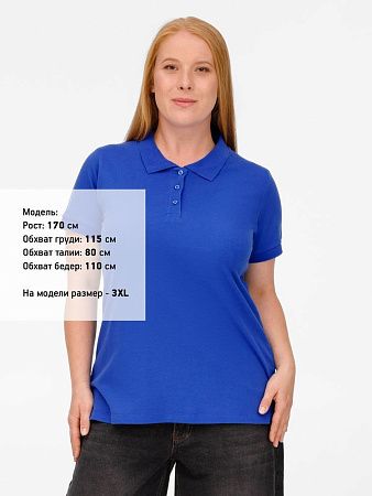 Рубашка поло женская Virma Lady, ярко-синяя, размер XXL