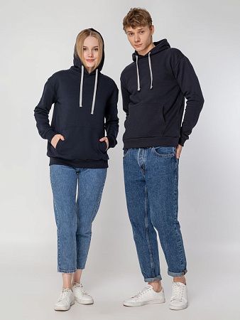 Толстовка с капюшоном Unit Kirenga Heavy, темно-синяя, размер XS