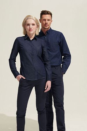 Рубашка мужская Barry Men, синяя (деним), размер S