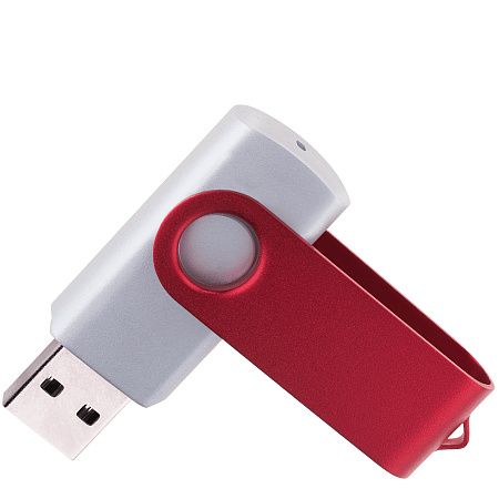 Флешка TWIST COLOR MIX Серебристая с красным 4016.06.03.32ГБ
