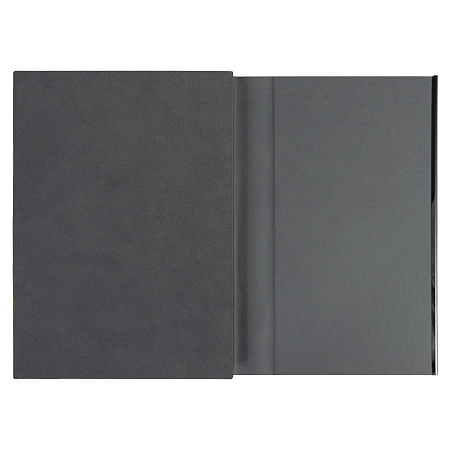 Ежедневник Alfa Bird line Nuba A5, темно-серый,  недатированный, в твердой обложке с магнитным клапаном и металлическим элементом