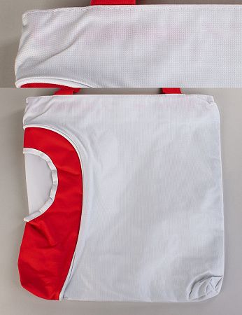 Сумка пляжная "Карибские острова", красная/белая#