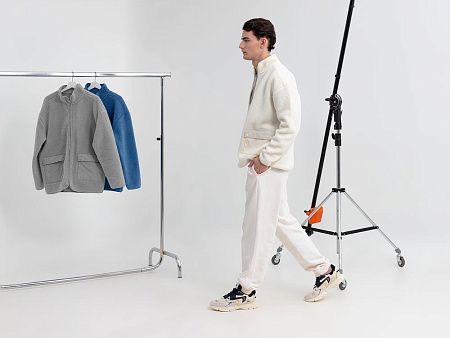 Куртка унисекс Oblako, молочно-белая, размер XL/2XL