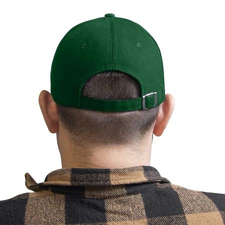 Кепка 5- панельная Oxford 300, c темно-зеленым сендвичем, темно-зеленая
