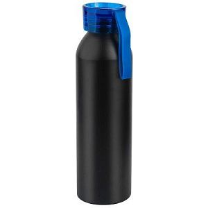 Бутылка для воды VIKING BLACK 650мл. Черная с синей крышкой 6142.01