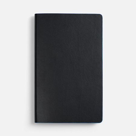 Ежедневник Trait, недатированный, черный с голубым