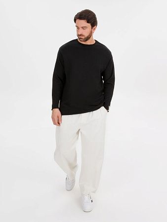 Лонгслив унисекс Siluetti Fuori, черный, размер S/M